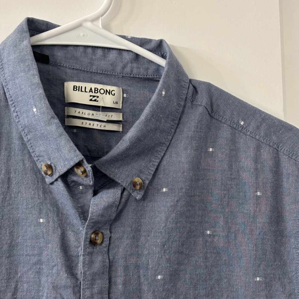 Billabong Blue Patterned Casual Shirt - Picture 4 of 5